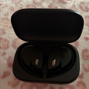 Black Wireless Earbuds with Charging Case